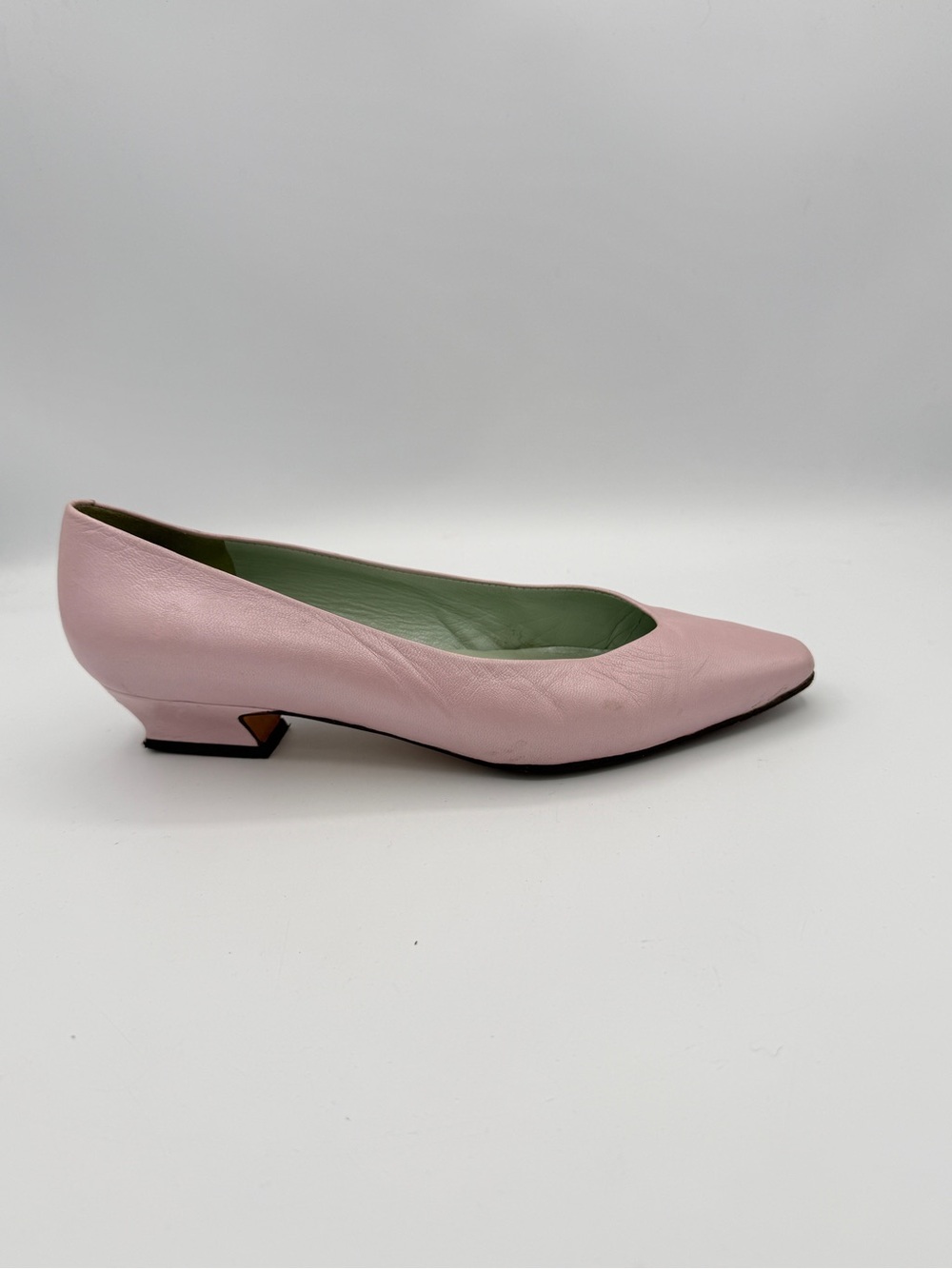 Vintage Arnold Churgin Pink Low Heel Pumps Pink Coquette Feminine Leather 7